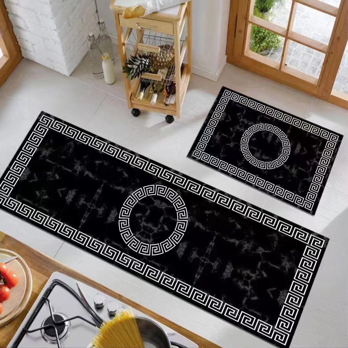 GENERICO - Pack de 2 Alfombras Para Cocina Diseños Modernos y Antideslizante