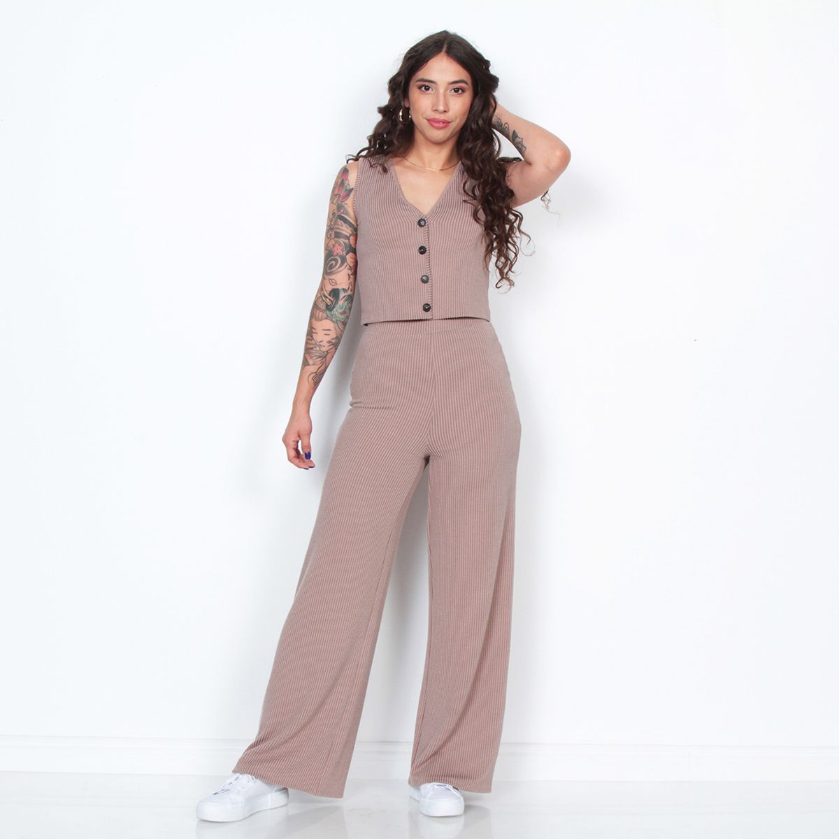 WADOS - CONJUNTO VEST Y PANTALON SOLIDO