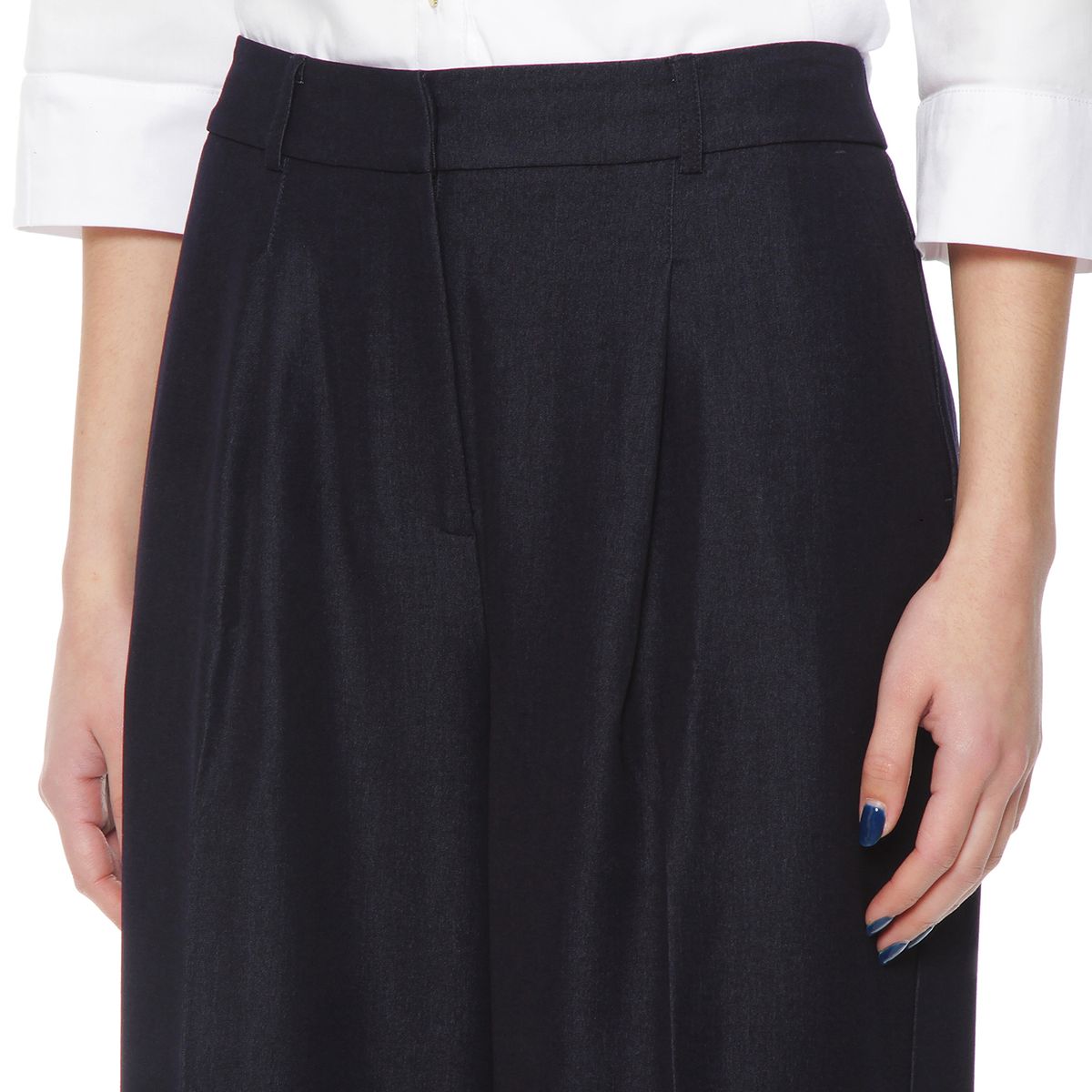 WADOS - PANTALON RECTO TIRO ALTO PRETINA BASICA