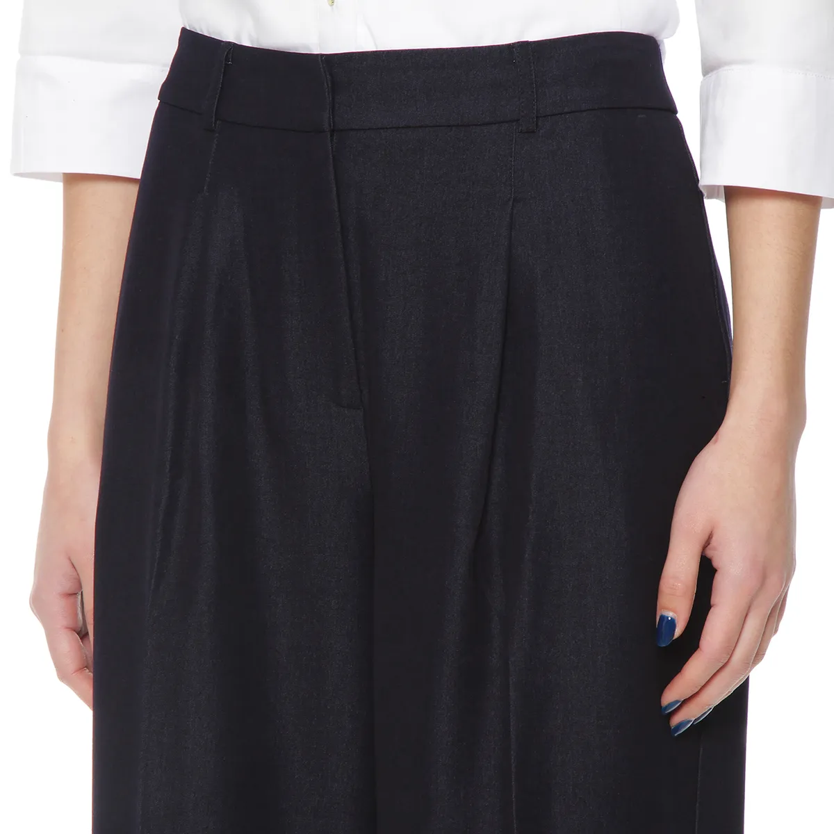 WADOS - PANTALON RECTO TIRO ALTO PRETINA BASICA