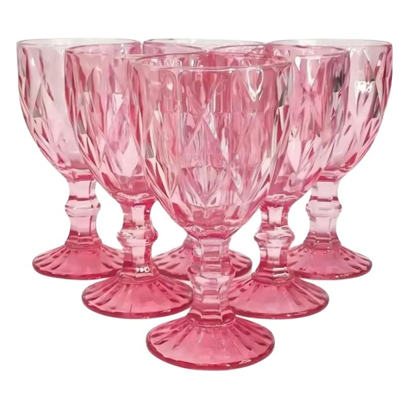 MI DECO HOME CADA DETALLE IMPORTA - SET 6 COPAS DE COLORES ROSA