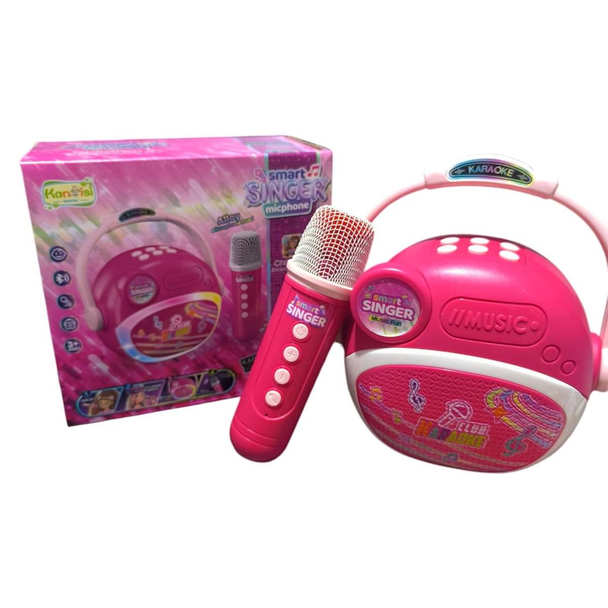 GENERICO - Parlante Altavoz Con Microfono Para Niña Rosa
