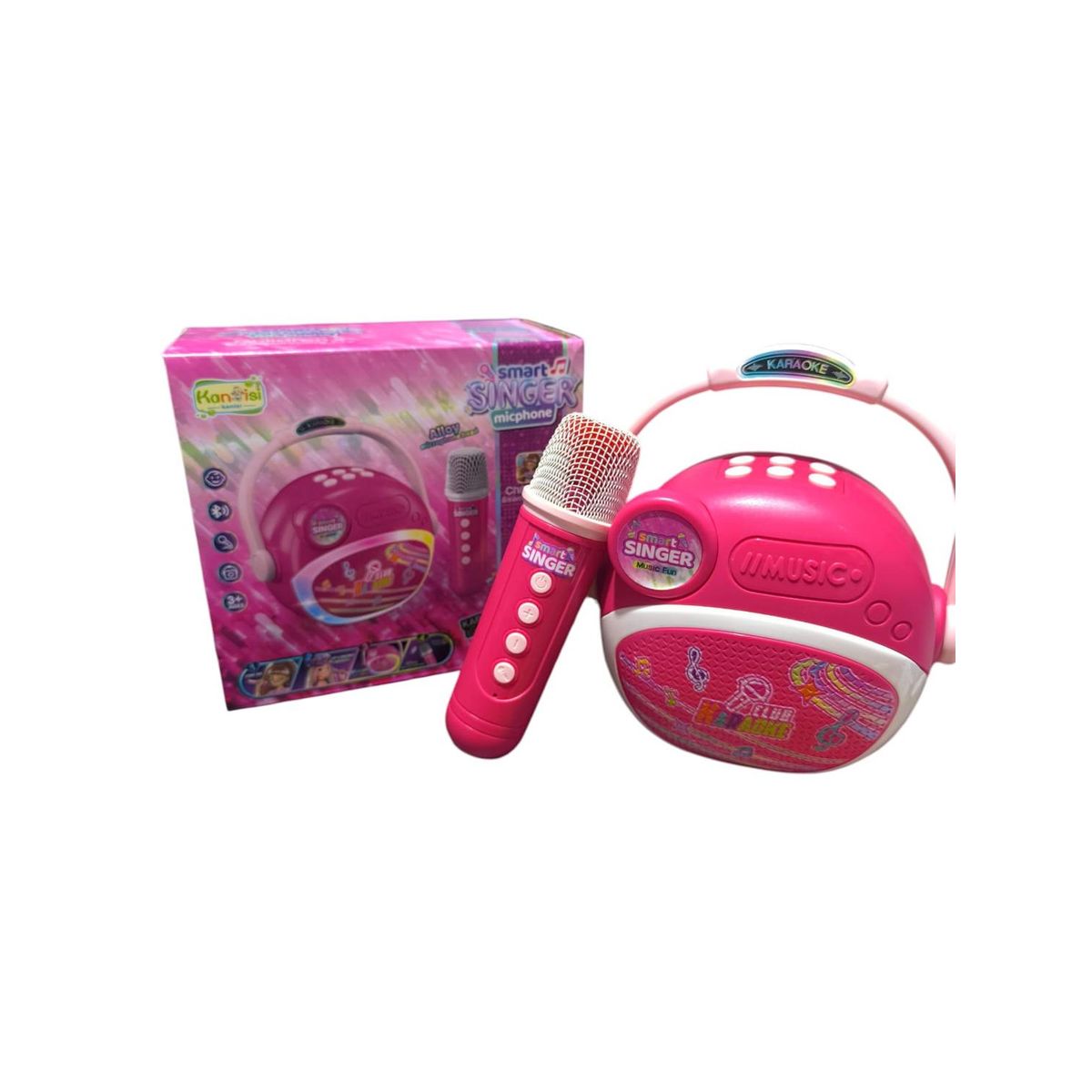 GENERICO - Parlante Altavoz Con Microfono Para Niña Rosa
