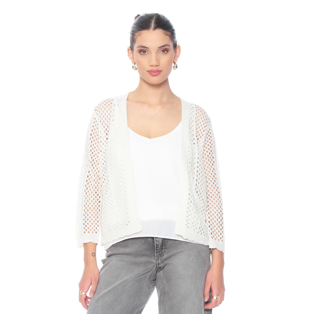 WADOS - CHALECO ABIERTO MANGA 34 SOLIDO