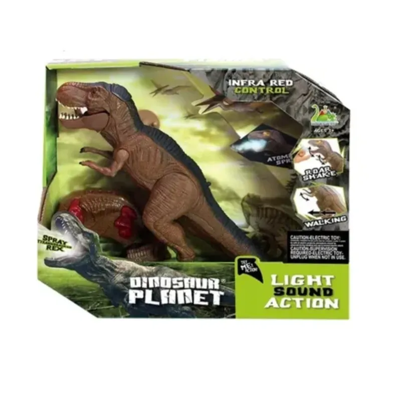 GENERICO - Dinosaurio Control Remoto Tiranosaurio Rex Luz Vapor Sonido