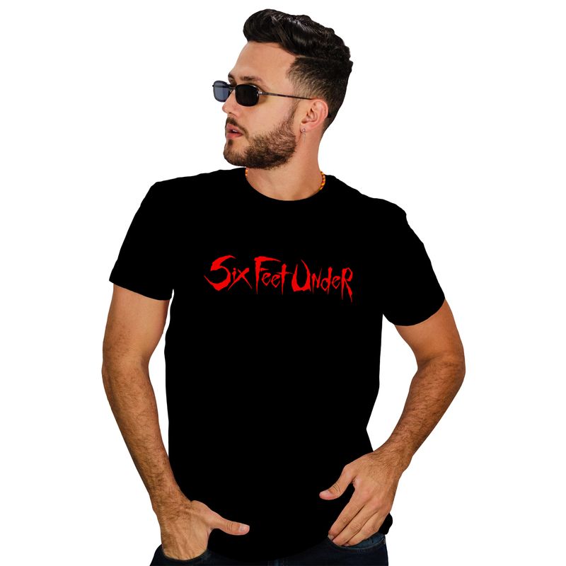 ROLY - Polera hombre Six feet under metal rock