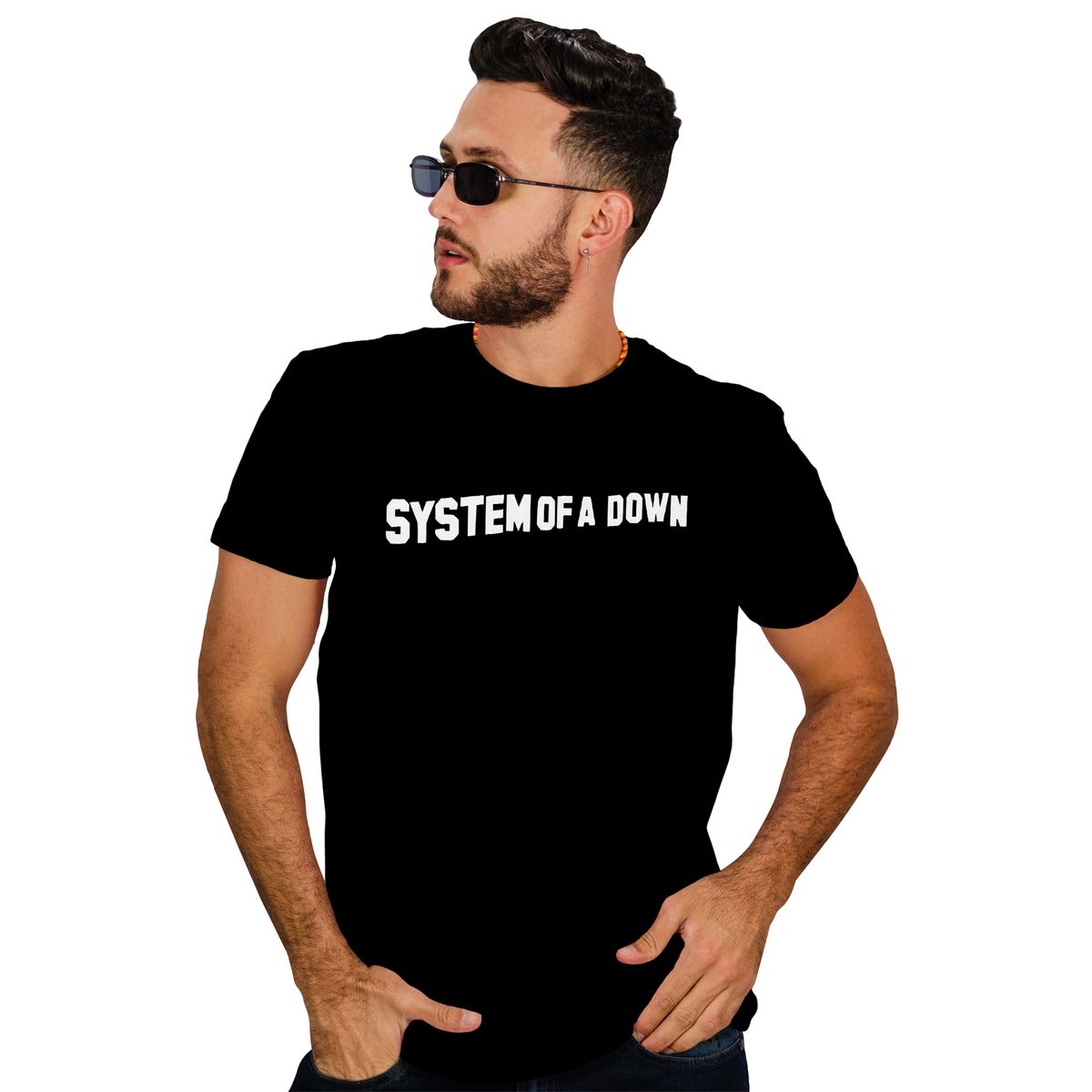 ROLY - Polera hombre System of a down metal rock D2