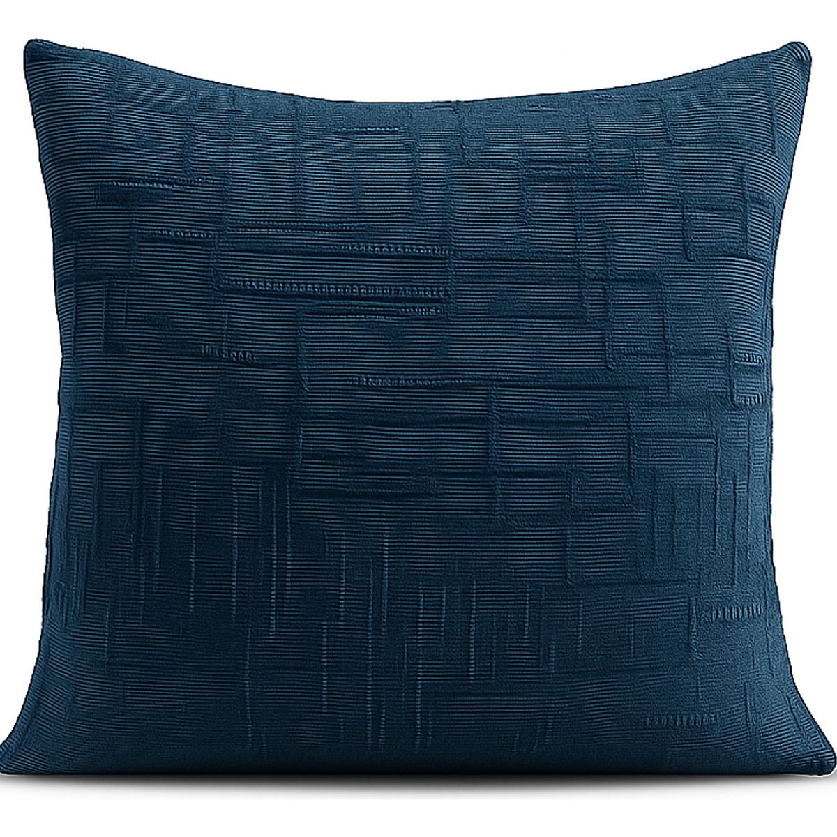 ARMONIA - Funda de cojín chenille azul decorativa 45x45 suave 744
