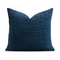 Funda cojín 45x45 color azul textura chenille sofá cama 744