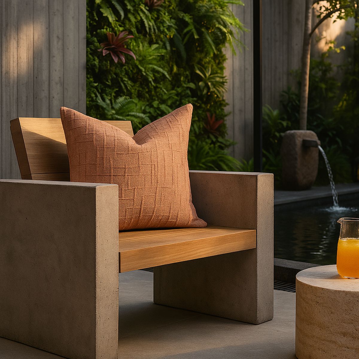 ARMONIA - Funda de almohadón chenille coral 45x45 living dormitorio 744