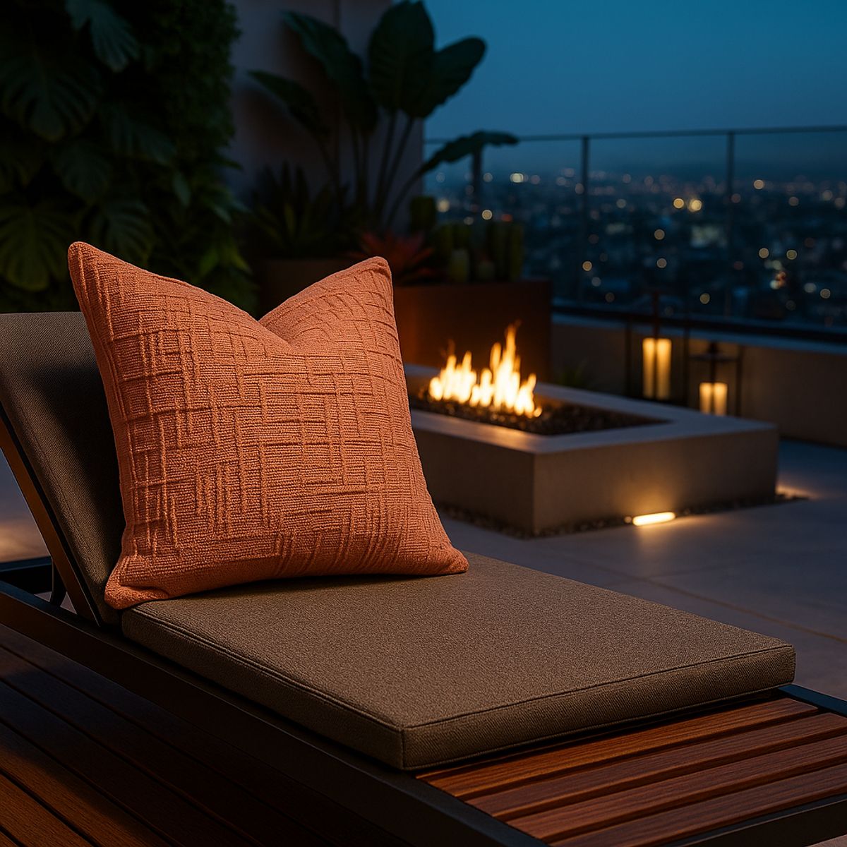 ARMONIA - Funda decorativa coral chenille cojín 45x45 estilo moderno 744