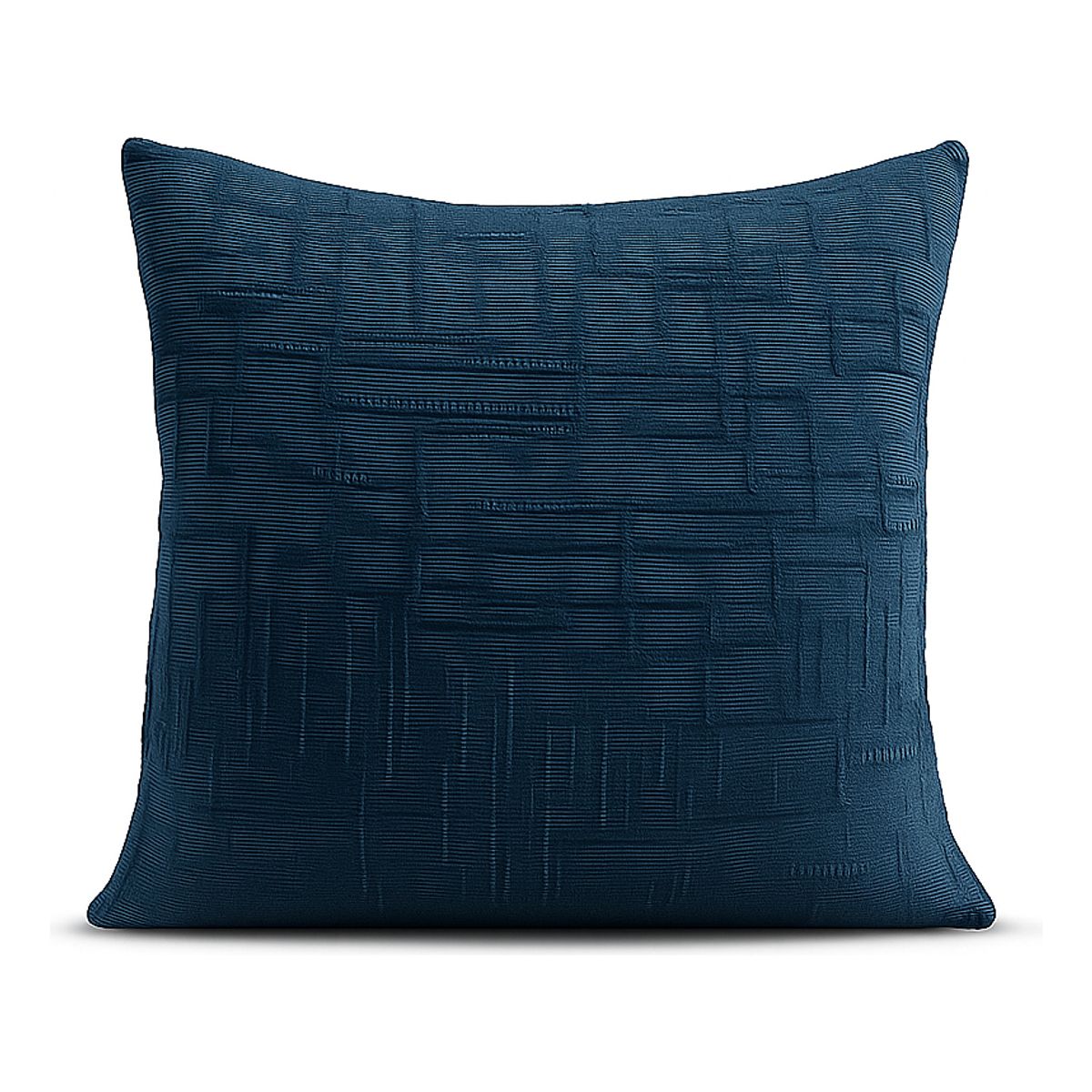ARMONIA - Funda de cojín chenille azul decorativa 45x45 suave 744
