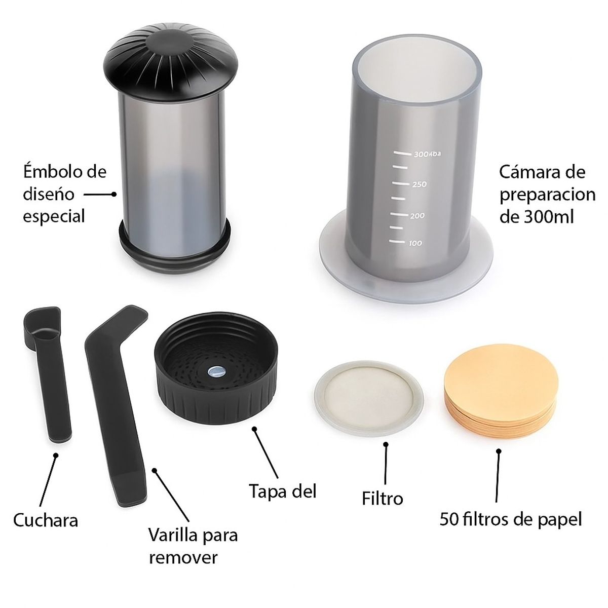 GENERICO - Cafetera Portatil Icafilas Press Coffee Maker Tipo Aeropress