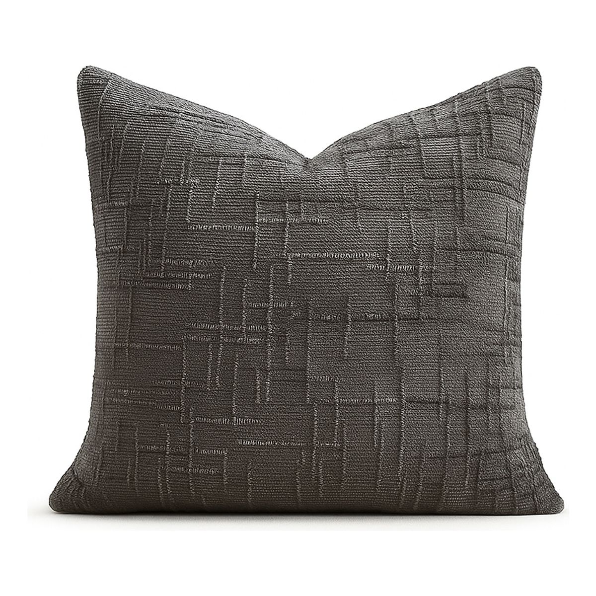 ARMONIA - Funda cojín 45x45 color gris textura chenille sofá cama 744
