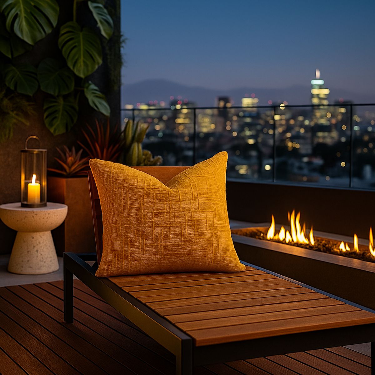 ARMONIA - Funda de almohadón chenille amarillo 45x45 living dormitorio 744