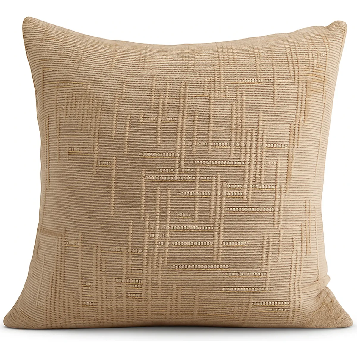 ARMONIA - Funda de cojín chenille crema decorativa 45x45 suave 744