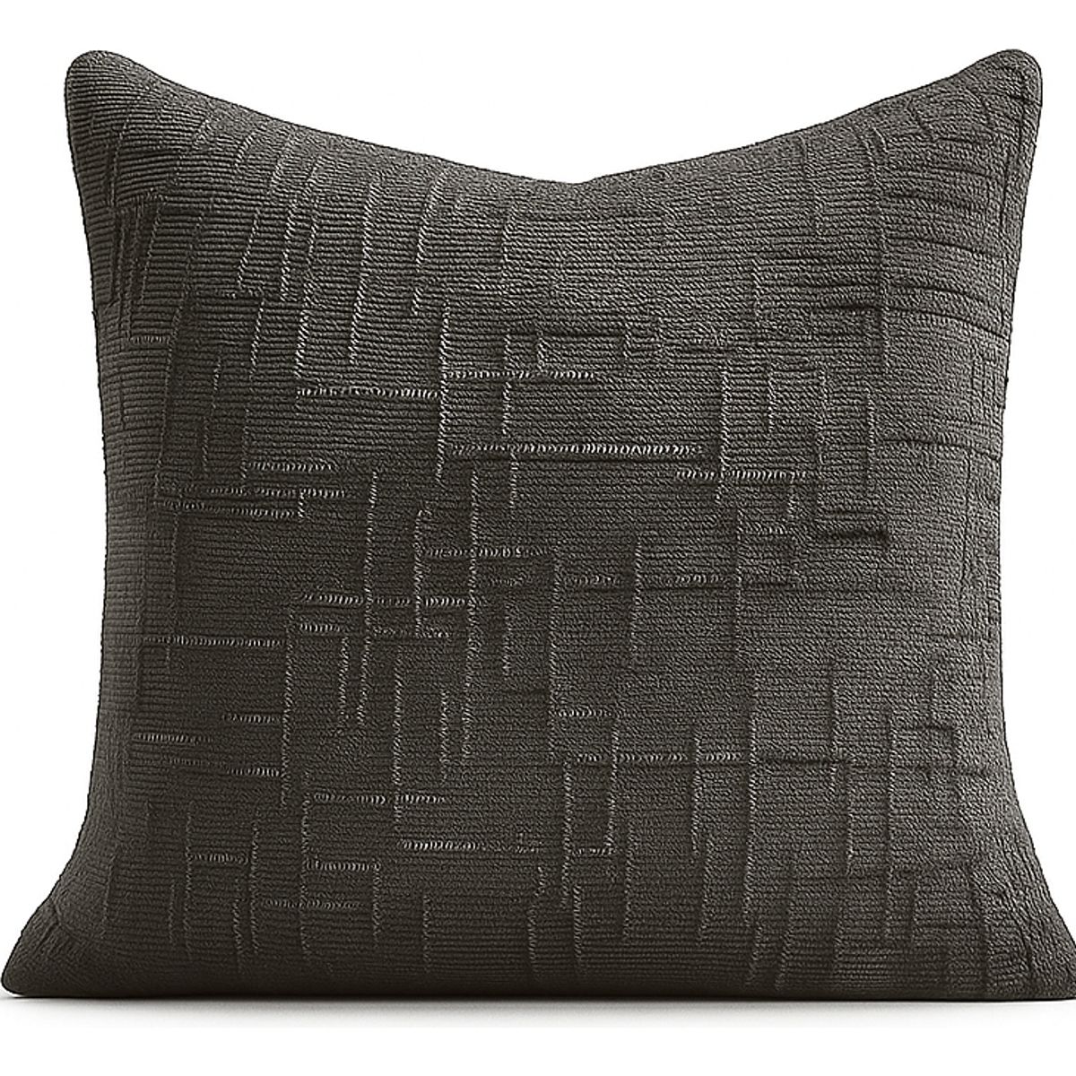 ARMONIA - Funda de cojín chenille gris decorativa 45x45 suave 744