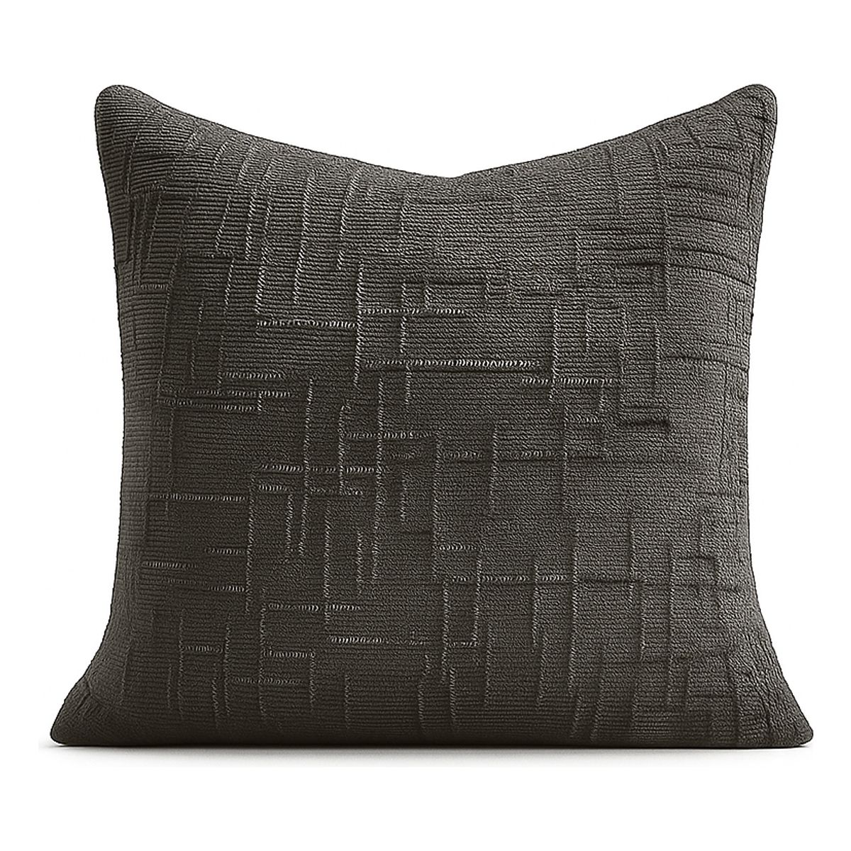 ARMONIA - Funda de cojín chenille gris decorativa 45x45 suave 744