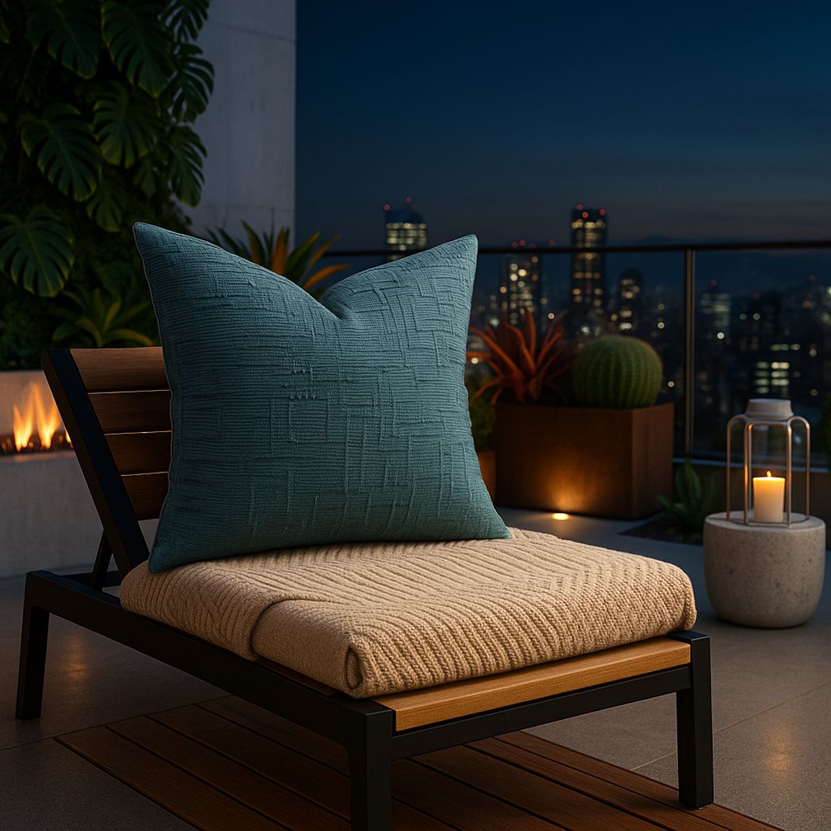 ARMONIA - Funda de almohadón chenille verde 45x45 living dormitorio 744