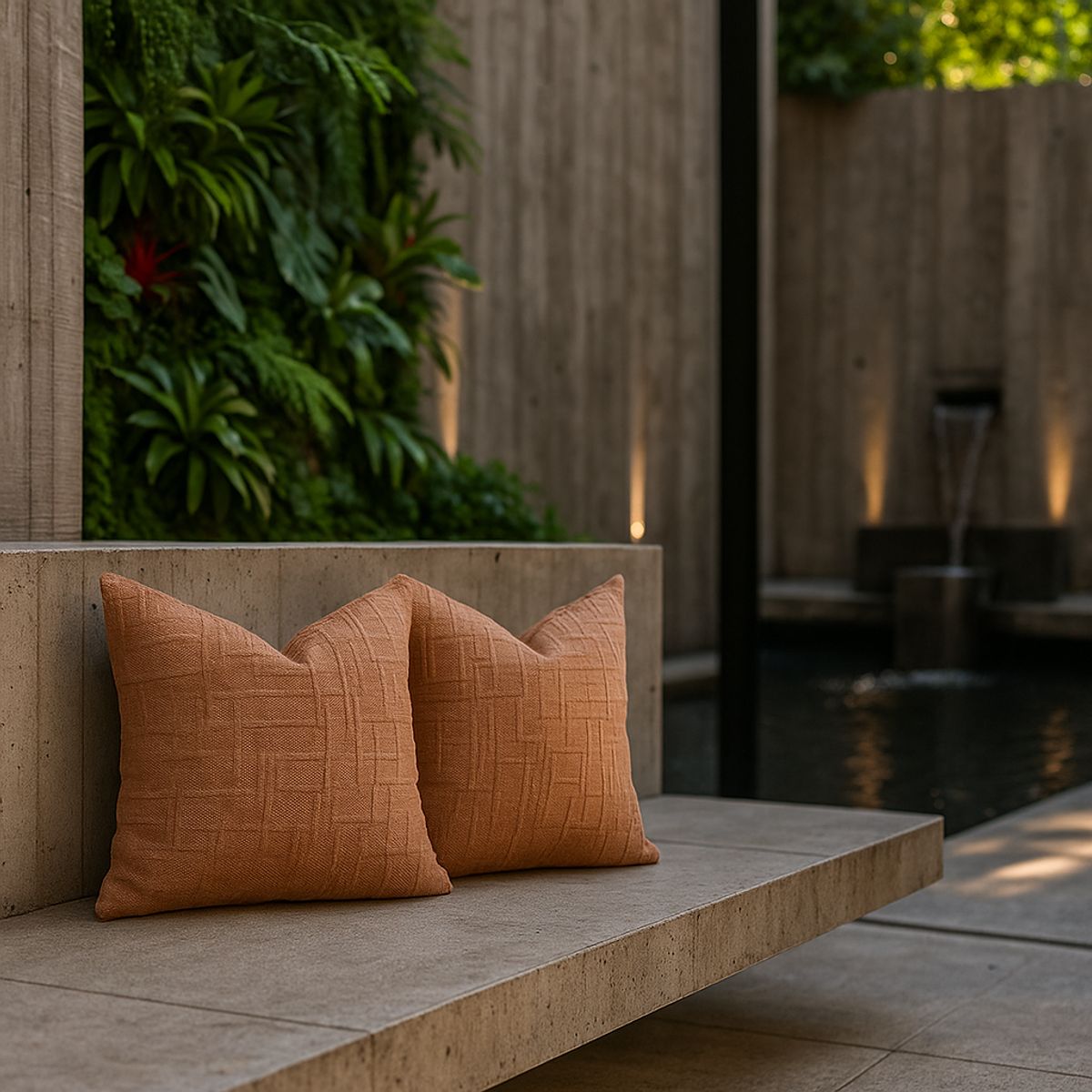 ARMONIA - Pack 2 fundas de almohadón chenille coral 45x45 living dormitorio 744