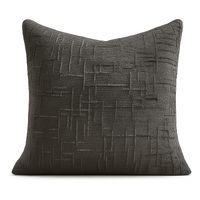 Funda de cojín chenille gris decorativa 45x45 suave 744