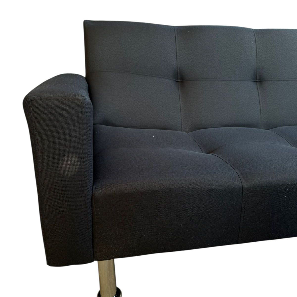 GENERICO - FUTON CAMA CON BRAZOS NEGRO LINO