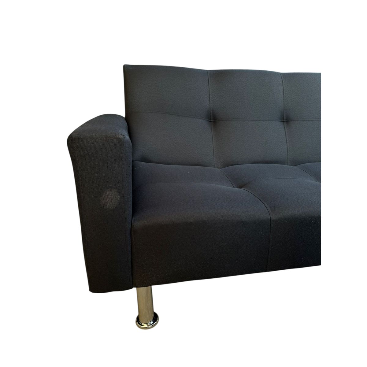 GENERICO - FUTON CAMA CON BRAZOS NEGRO LINO