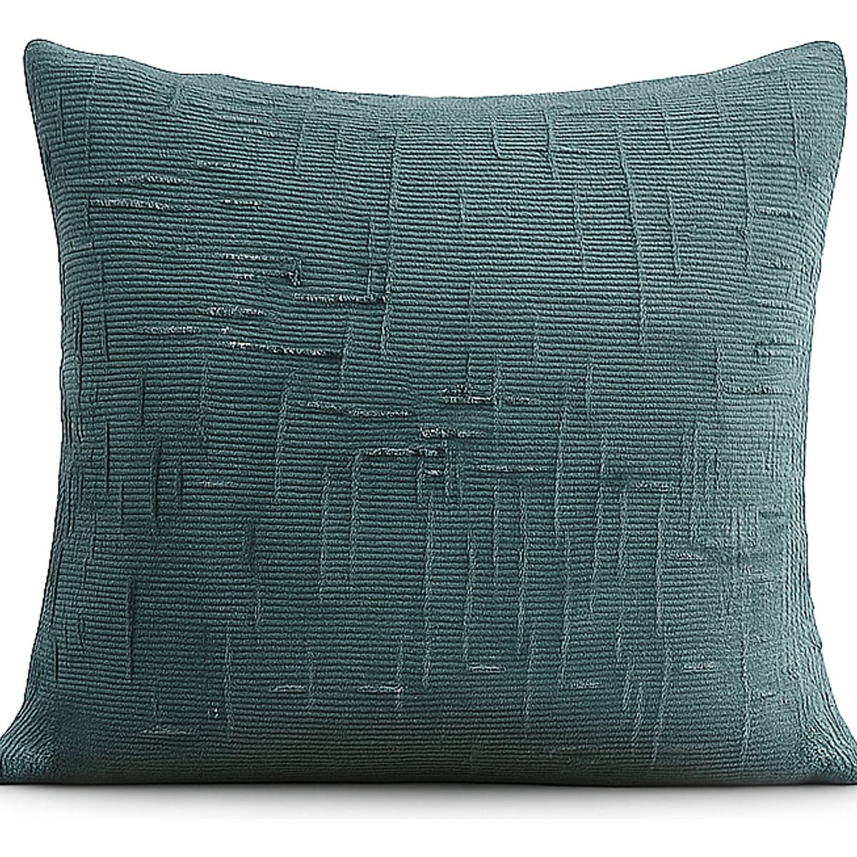 ARMONIA - Funda de cojín chenille verde decorativa 45x45 suave 744