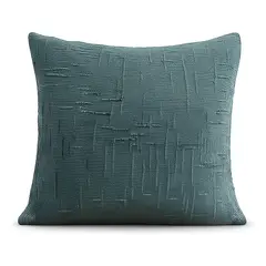 ARMONIA - Funda de cojín chenille verde decorativa 45x45 suave 744