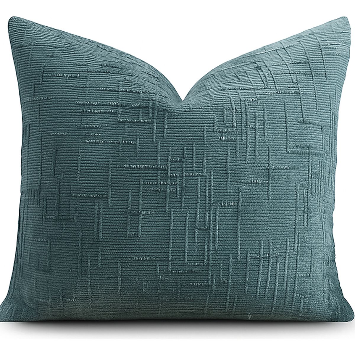 ARMONIA - Funda de cojín chenille verde decorativa 45x45 suave 744