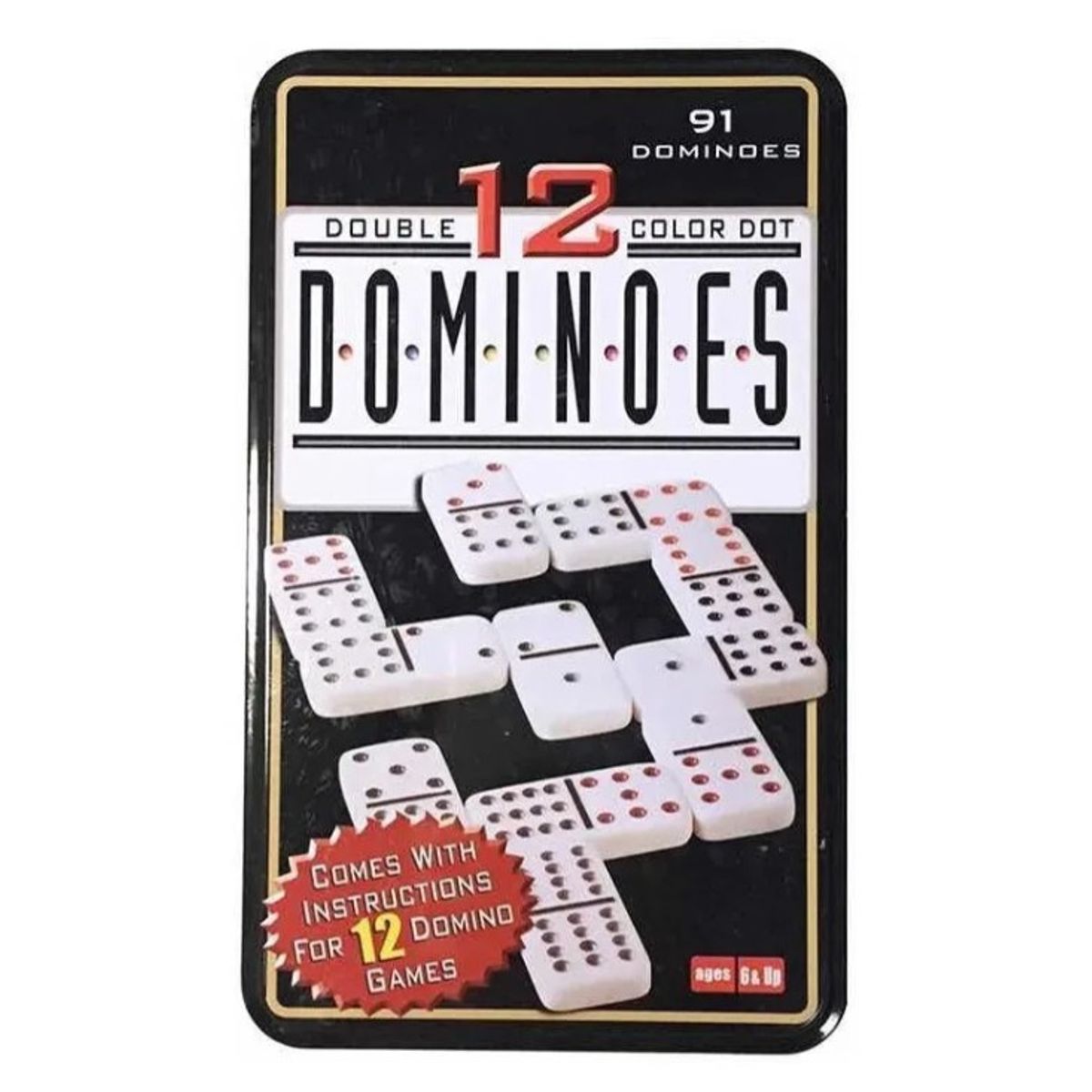 GENERICO - Domino Doble 12-12 Profesional 91 Piezas Para 12 Jugadores, Allinx