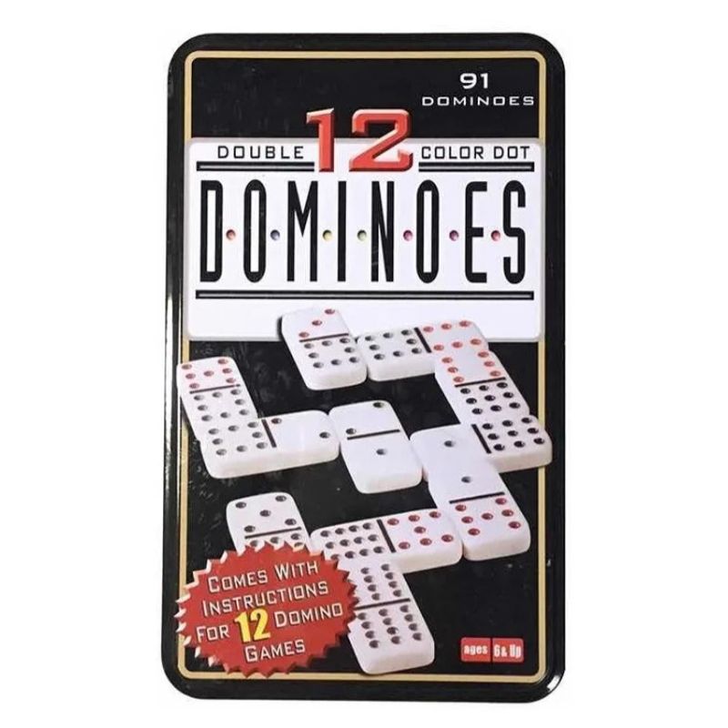 GENERICO - Domino Doble 12-12 Profesional 91 Piezas Para 12 Jugadores, Allinx