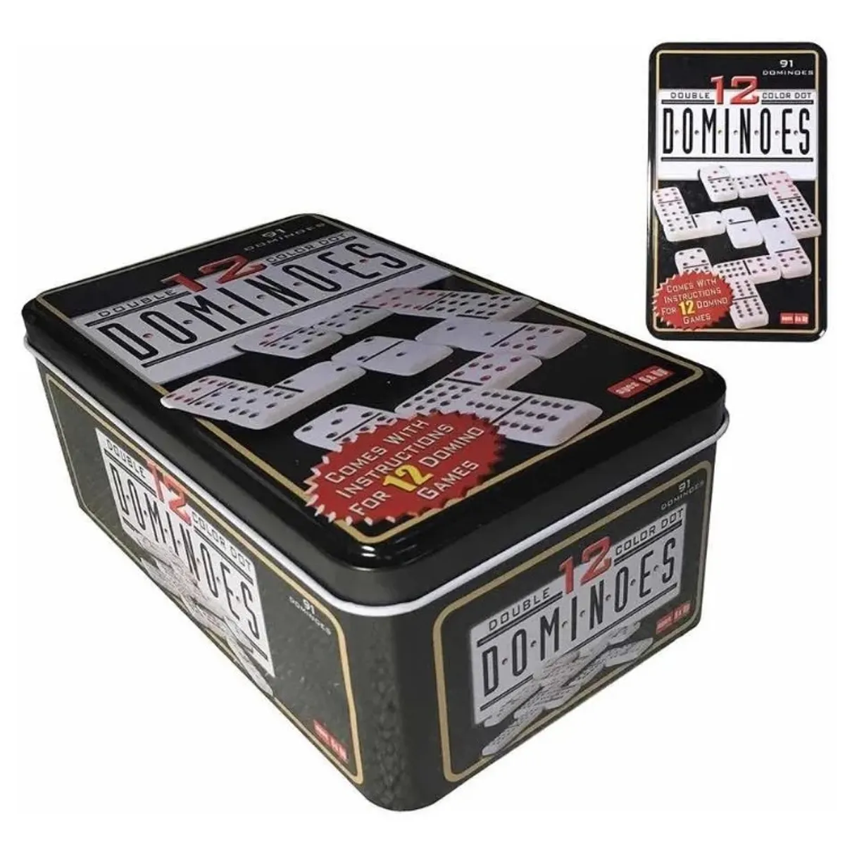GENERICO - Domino Doble 12-12 Profesional 91 Piezas Para 12 Jugadores, Allinx