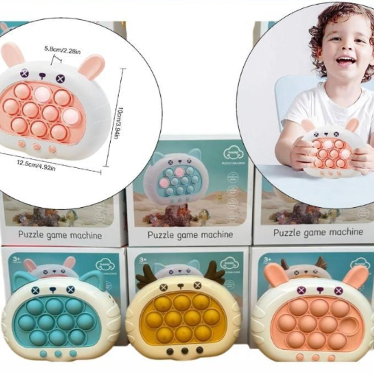 GENERICO - Máquina De Juego Puzzle Pop-it Juguetes Sensorial Marron