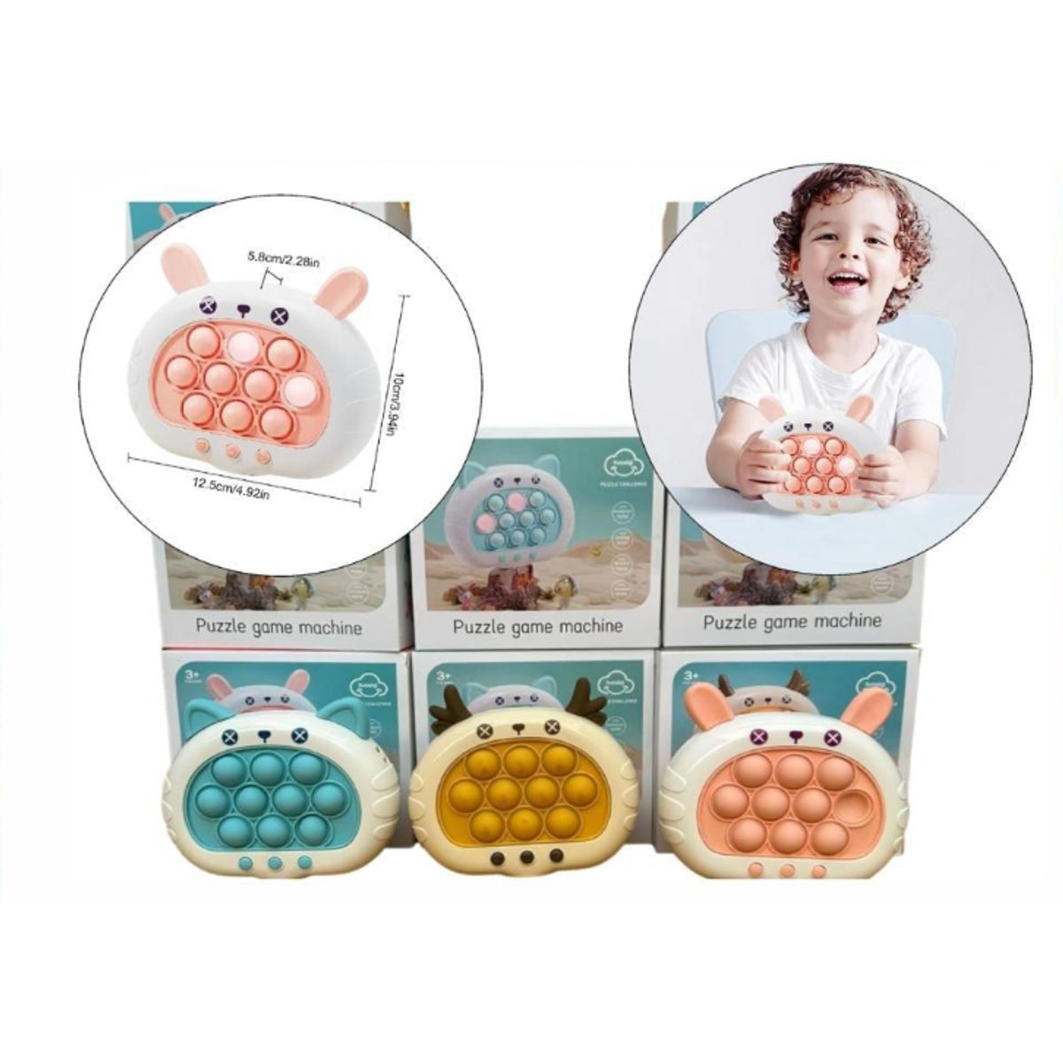 GENERICO - Máquina De Juego Puzzle Pop-it Juguetes Sensorial Marron