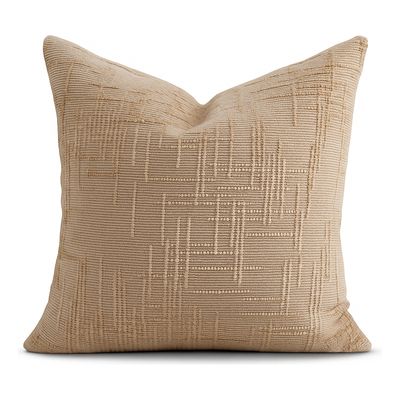 Imagen 2 del producto Funda de cojín chenille crema decorativa 45x45 suave 744