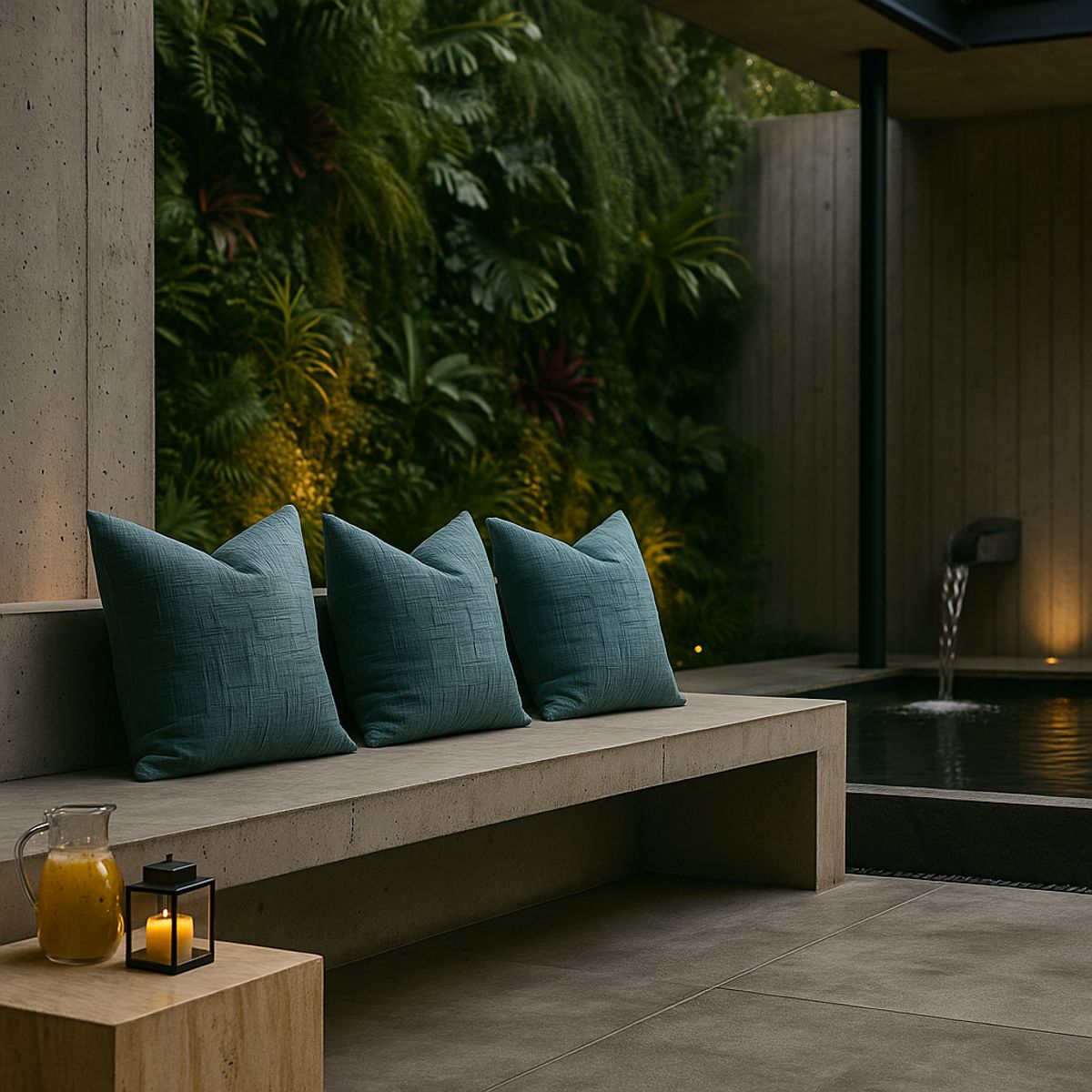 ARMONIA - Pack 3 fundas de almohadón chenille verde 45x45 living dormitorio 744