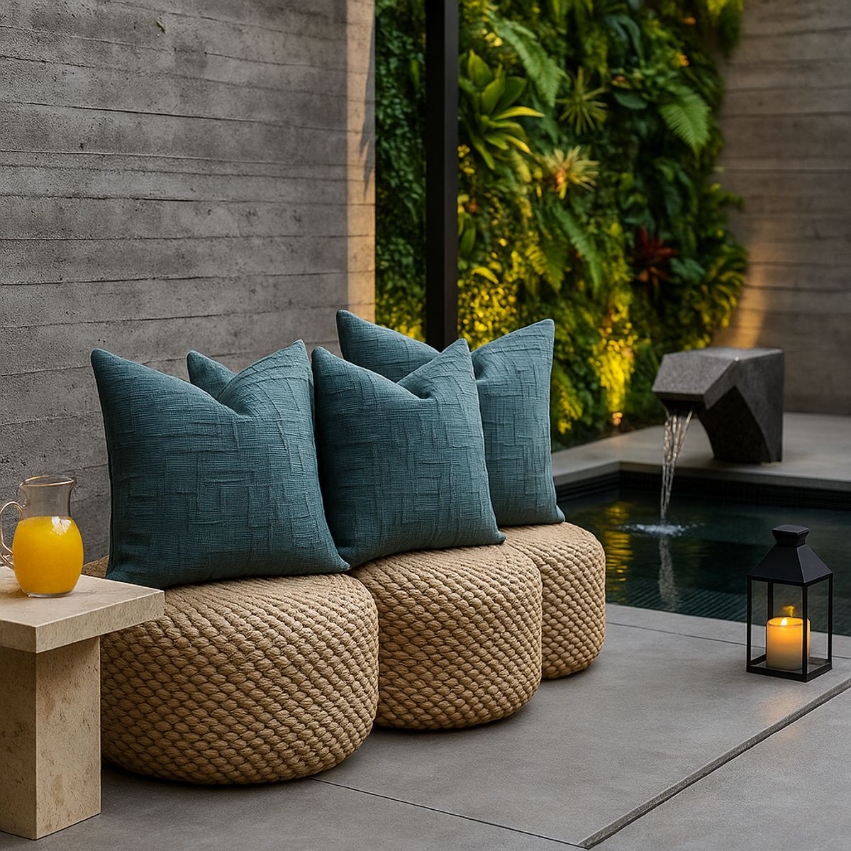 ARMONIA - Pack 3 fundas de almohadón chenille verde 45x45 living dormitorio 744