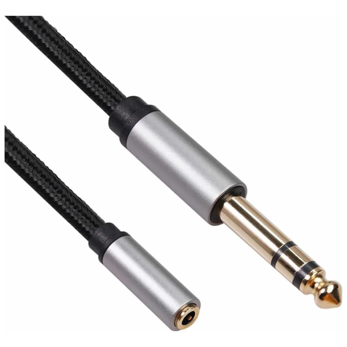 KUANGYE - Cable 3 M Plug Adaptador 3,5 A 6,35 Alargador Audífonos