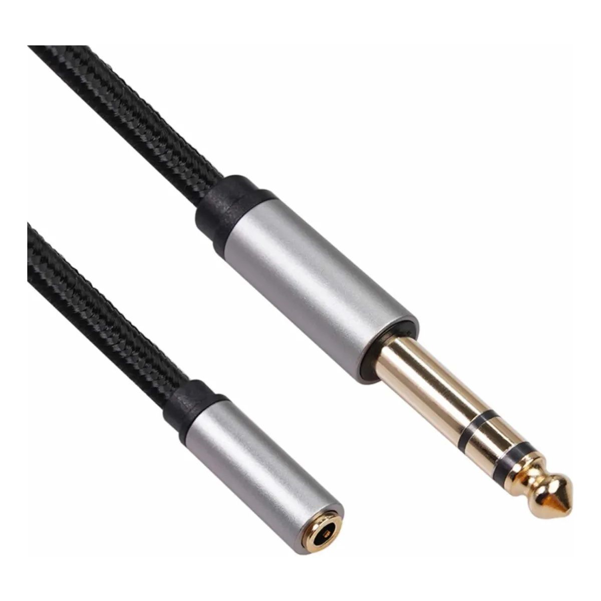 KUANGYE - Cable 3 M Plug Adaptador 3,5 A 6,35 Alargador Audífonos