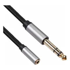 KUANGYE - Cable 3 M Plug Adaptador 3,5 A 6,35 Alargador Audífonos