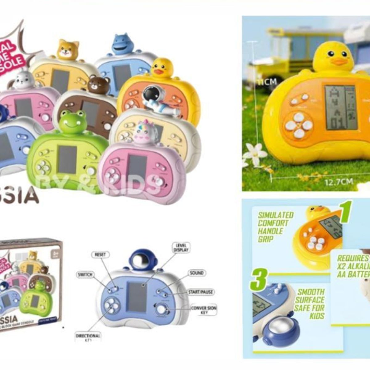 GENERICO - Consola De Juego De Bloques Portatil Diseño Unicornio