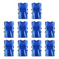 Pack X10 Chaleco Deportivo Peto Multiuso Para Adultos Futbol Azul Universal Allinx