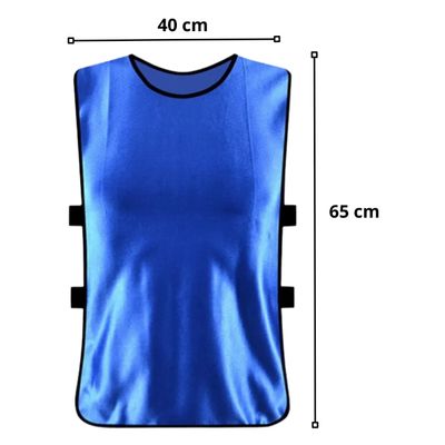 Imagen 2 del producto Pack X10 Chaleco Deportivo Peto Multiuso Para Adultos Futbol Azul Universal Allinx