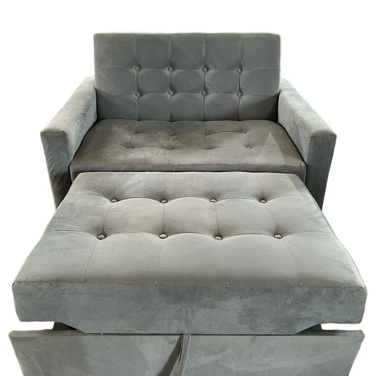 GENERICO - Sofa Cama Plaza Gris Felpa