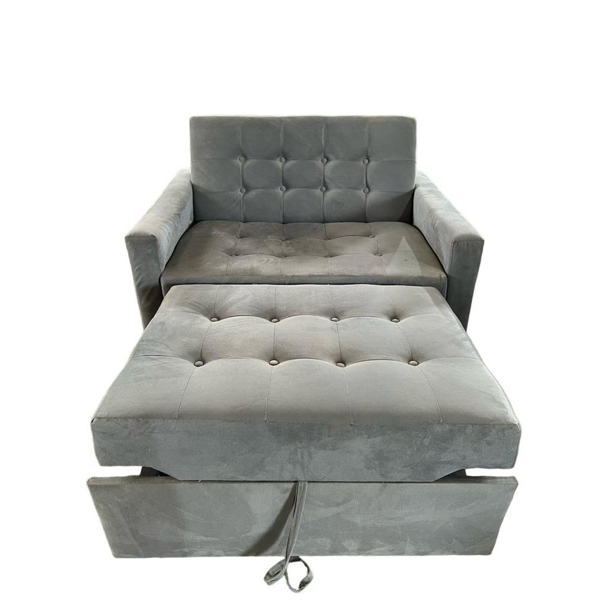 GENERICO - Sofa Cama Plaza Gris Felpa