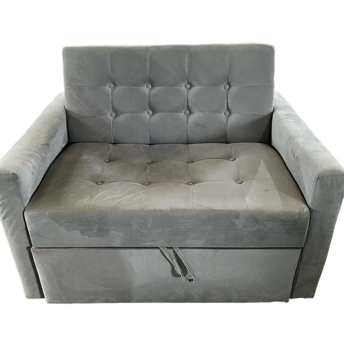 GENERICO - Sofa Cama Plaza Gris Felpa