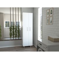 Mueble De Aseo Nala Multiusos 2 Puertas Y Colgadores Blanco