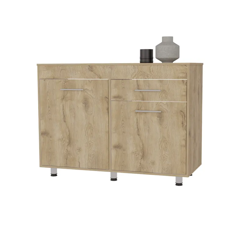 TUHOME - Mueble De Cocina Inferior 120 Cm Orion Con Top Melamina Duna Y Blanco
