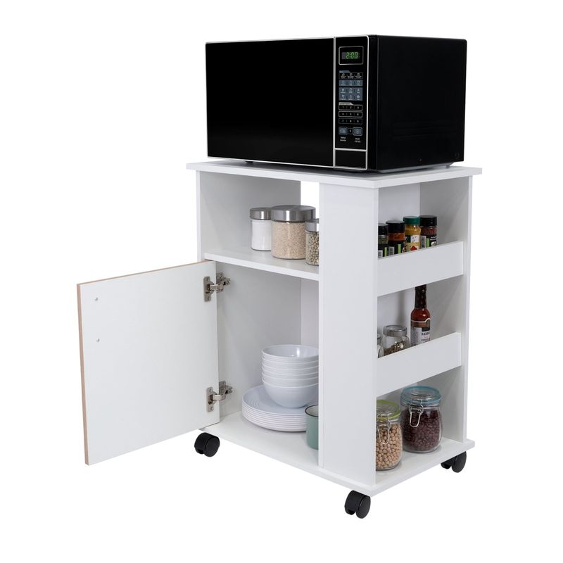 TUHOME - Mueble Para Microondas Bajo Kit 1 Puerta Blanco